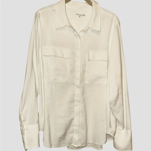 Good American Crisp White Button-Down Shirt size 5=2XL - Picture 2 of 5